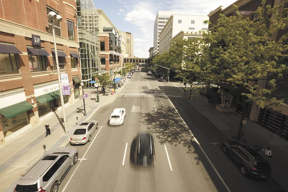 The Cowles Company, which owns the Spokesman-Review and River Park Square, has remained a staunch skeptic of turning Main Street into a two-way street. - YOUNG KWAK