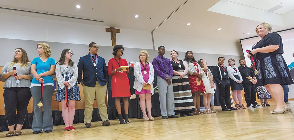 Students from Rogers and North Central high schools celebrated at a “First in the Family” ceremony for kids who are first in their families to graduate and go to college. - JEFF FERGUSON