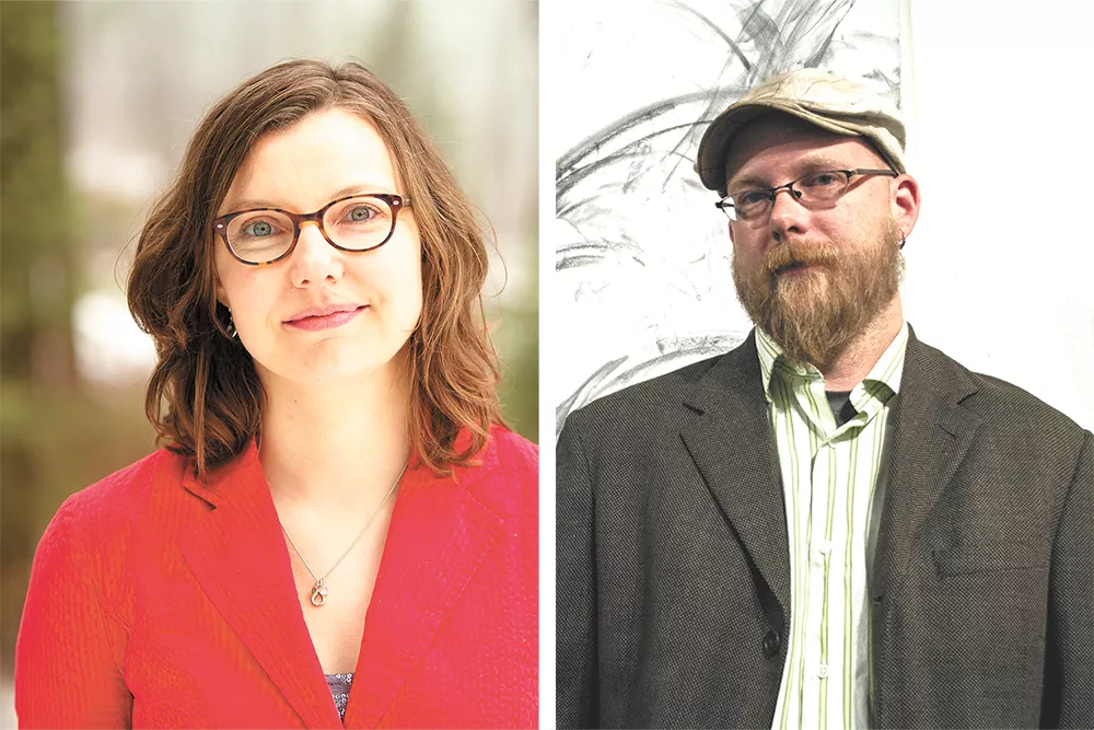 Sharma Shields (left) and Thom Caraway are both taking part in Writers Resist: Stand Together & Speak Out on Sunday, Jan. 15.