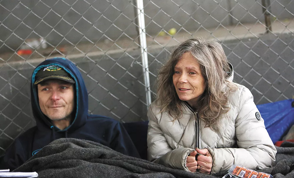 Bill and Linda Skelton have been married for 25 years. They've stuck together on the streets for about five years. - YOUNG KWAK