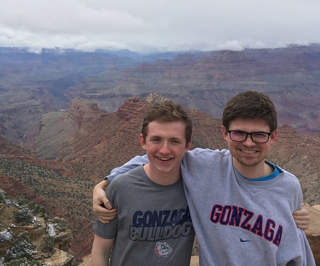 Brothers Tommy (left) and Andrew Walters at the Grand Canyon. - TUCK CLARRY