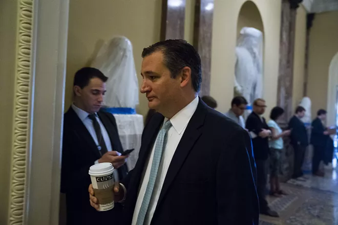 Sen. Ted Cruz (R-Texas) on his way to a meeting on Capitol Hill, in Washington, June 22, 2017. The White House is backing a health care proposal advanced by Cruz that would make it easier for insurance companies to avoid complying with consumer-protection standards, siding with some of the most conservative senators. - DOUG MILLS/THE NEW YORK TIMES