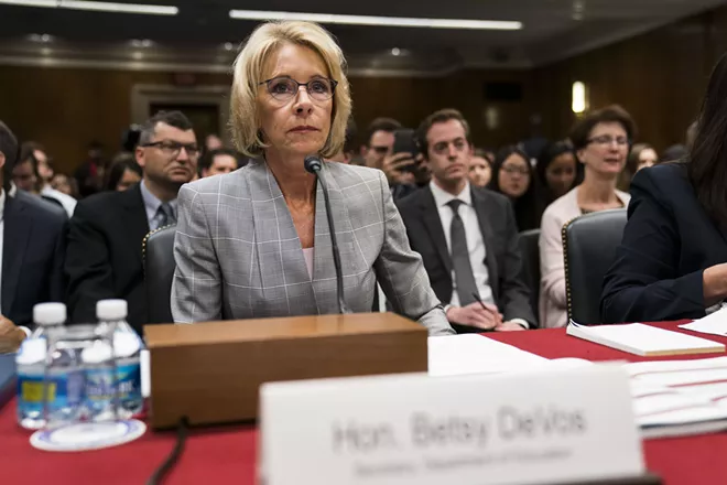 Education Secretary Betsy DeVos testifies before a subcommittee of the House Appropriations Committee on Capitol Hill, in Washington, June 6, 2017. - DOUG MILLS/THE NEW YORK TIMES