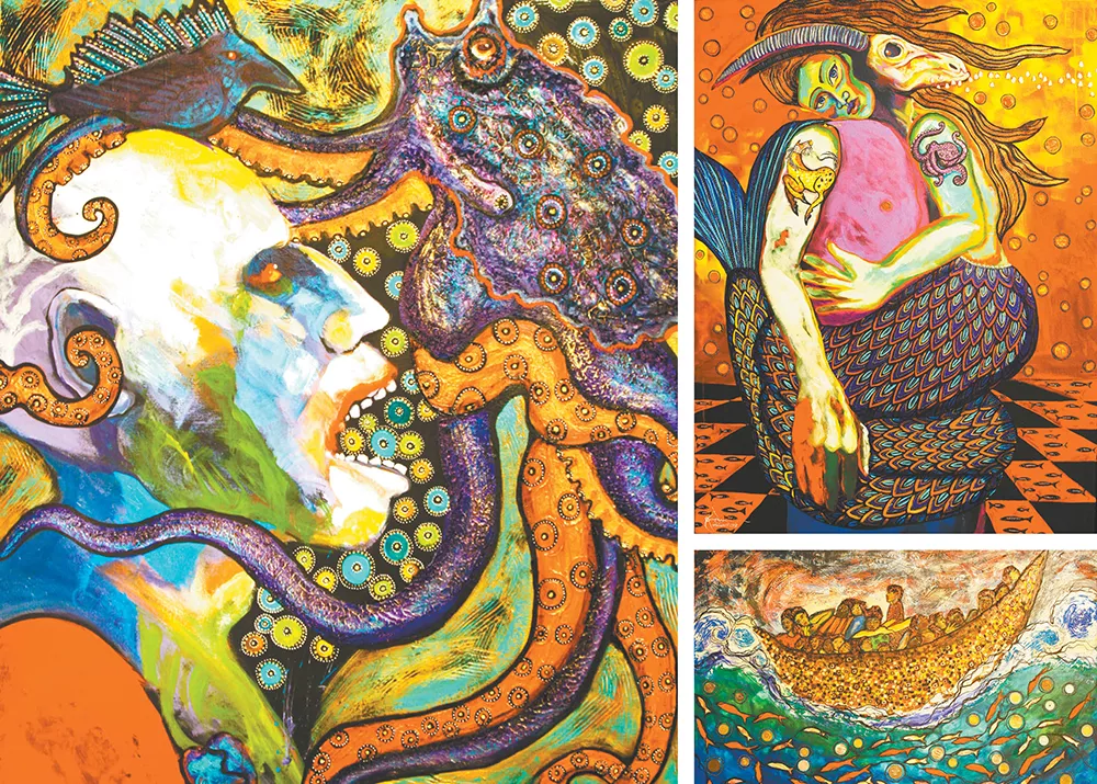 Clockwise, from left: "Those Ones" (collaboration), "One With Goatman" (collaboration) and "Yola" (Cole).