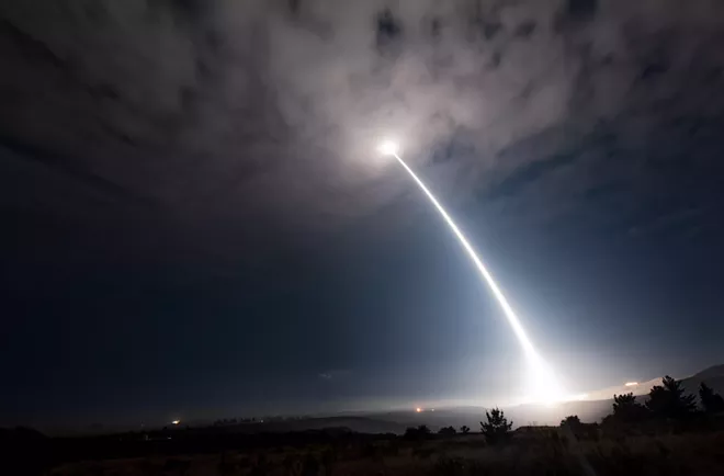In a photo provided by the U.S. Air Force, an unarmed Minuteman III intercontinental ballistic missile was launched during an operational test at Vandenberg Air Force Base in California, Aug. 2, 2017. The Pentagon conducted a test of the unarmed missile Wednesday, with the timing expected to be of note in both North Korea, which recently tested its missile arsenal, and in China, which has been urged by the Trump administration to pressure North Korea on its nuclear program. - SENIOR AIRMAN IAN DUDLEY/U.S. AIR FORCE VIA THE NEW YORK TIMES