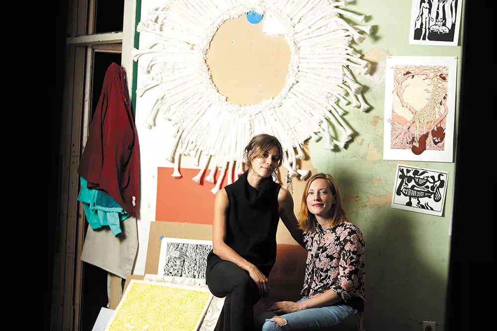 Co-founders of the Richmond Art Collective, Anne-Claire Mitchell (left) and Rebecca Chadwell. - YOUNG KWAK