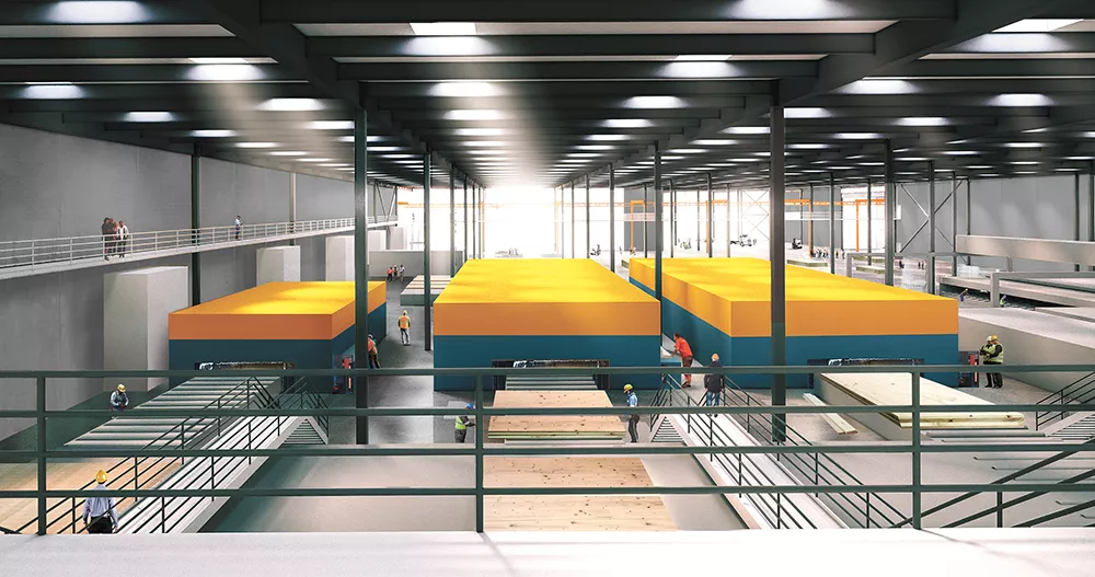 The factory could make CLT materials more accessible to projects across the country. - KATERRA RENDERING