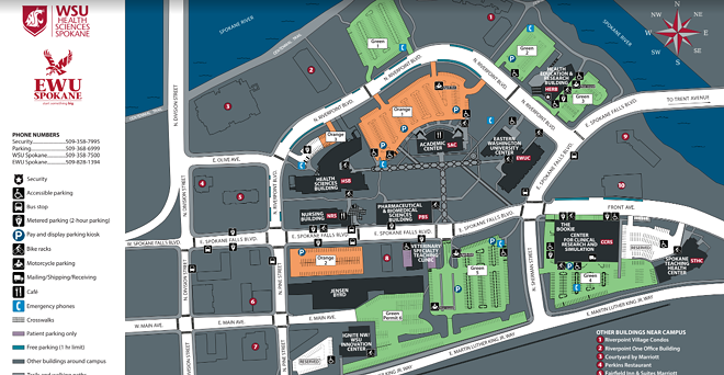 The event will take place in the EWU Center Building, southeast of the Orange lot 1 in this map. - WSU/EWU MAP