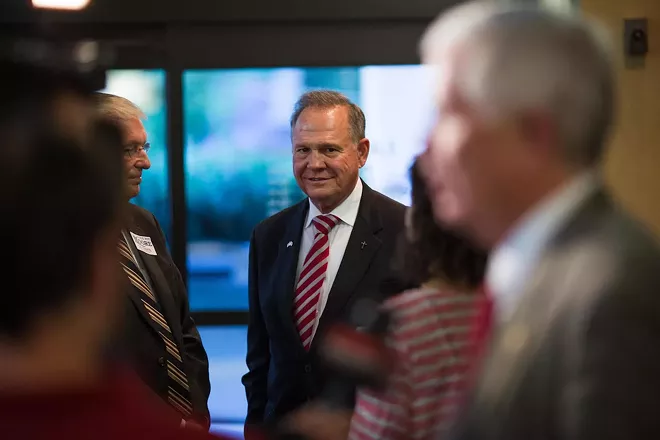 Roy Moore, a Republican candidate for Alabama’s open Senate seat, in Homewood, Ala., Aug. 10, 2017. Responding to a Washington Post report alleging that Moore made sexual overtures to four teenagers when he was in his 30s, Senate Republicans moved en masse to distance themselves from Moore almost as soon as the story was posted online on Nov. 9. - KEVIN D. LILES/THE NEW YORK TIMES