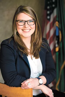 Kate Burke, running to represent northeast Spokane on the city council, handily beat her opponent in November and will be sworn into office next week.