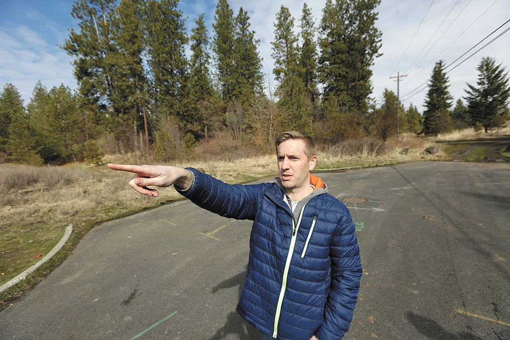 With a developer intending to turn these 25 acres on the South Hill into a dense, mixed-use urban development, Lincoln Heights neighbors, including Drew Repp, have raised a bevy of concerns. - YOUNG KWAK