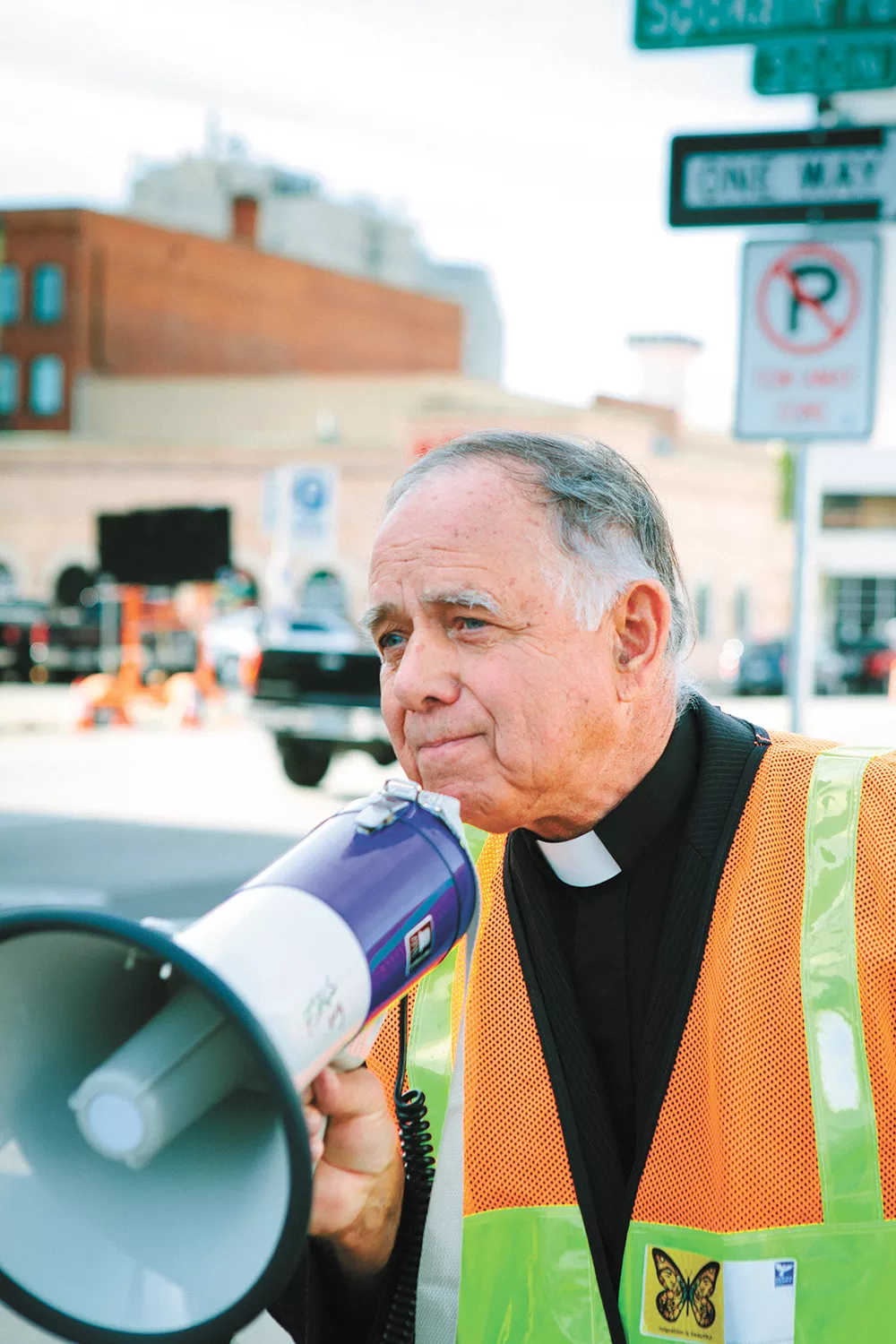 Rev. George Taylor's urge to protest climate change comes in part over concern for the health and safety of his grandchildren. - KRISTEN BLACK PHOTO