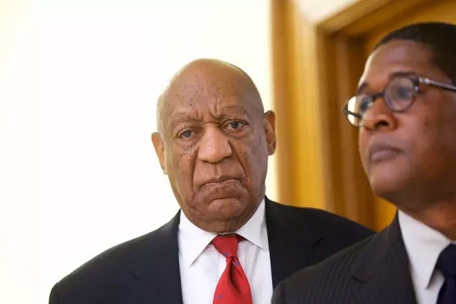 Bill Cosby reacts while being notified of a verdict in his retrial on sexual assault charges at the Montgomery County Courthouse in Norristown, Pa., April 26, 2018. The jury on Thursday voted to convict Cosby of sexually assaulting a former Temple University staff member who had looked up to him as a mentor. - MARK MAKELA/POOL VIA THE NEW YORK TIMES