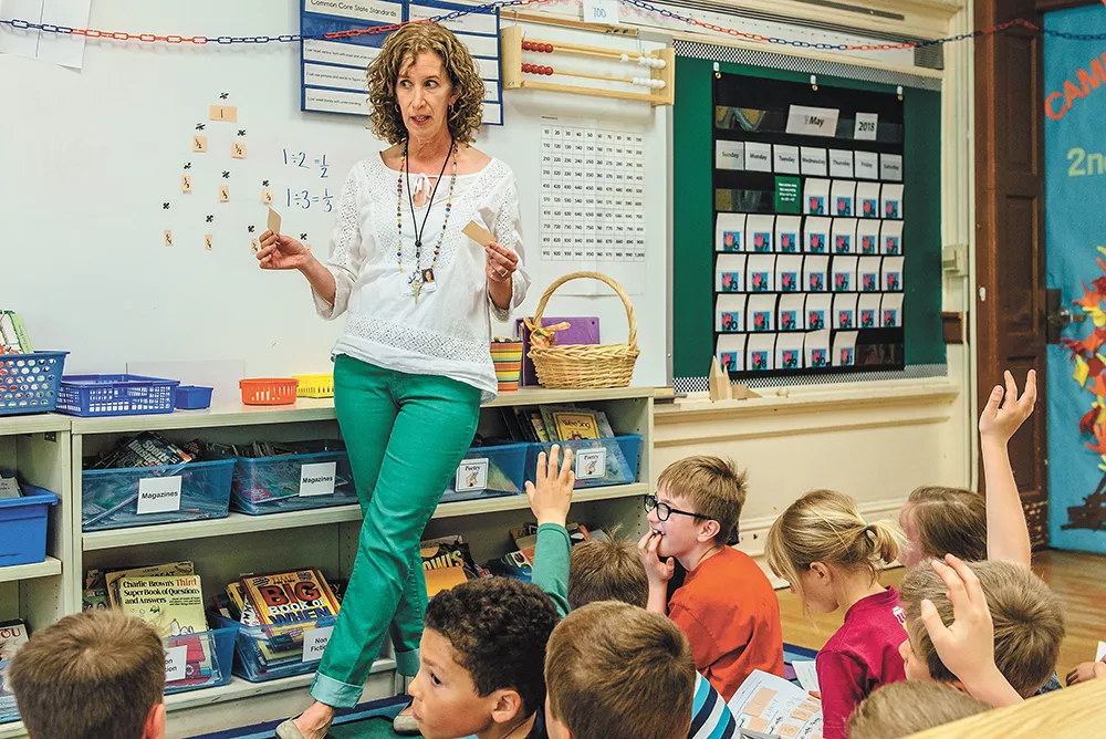 "I think we're opening math up, I think we're taking the lid off," says second-grade teacher Ellen Nessen. - ERICK DOXEY PHOTO