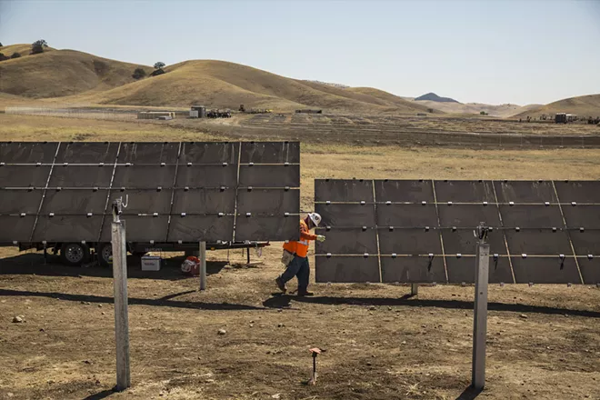 A solar farm near Cholame, California, Aug. 18, 2016. The California Energy Commission is expected to approve changes to the building code on May 9, 2018, that will require solar panels on all new homes by 2020, putting the state even farther in the forefront in the use of solar power. - ANDREW BURTON/THE NEW YORK TIMES