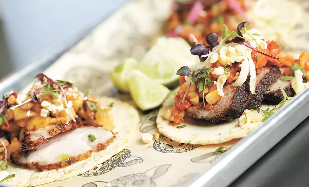 Cochinito's carne asada taco is just $3.50 during happy hour. - YOUNG KWAK