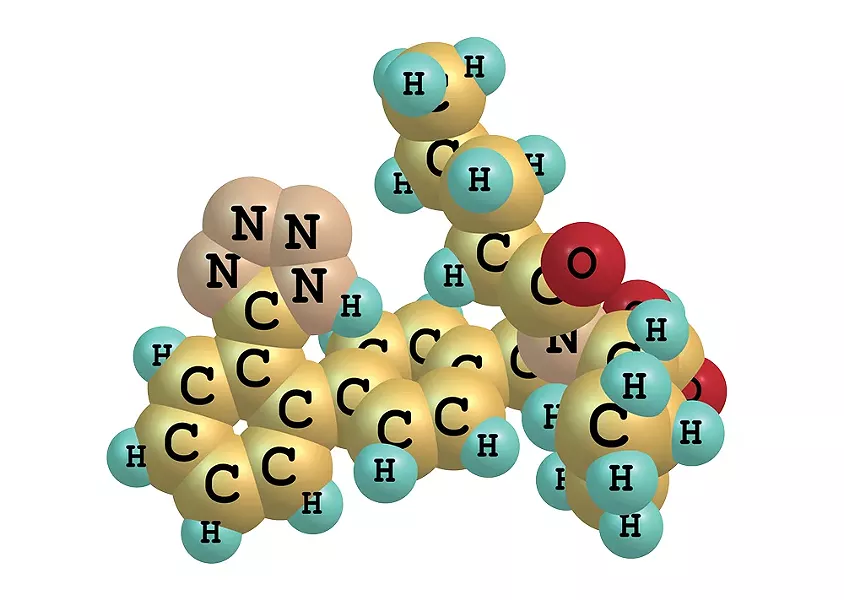 A model of the valsartan molecule