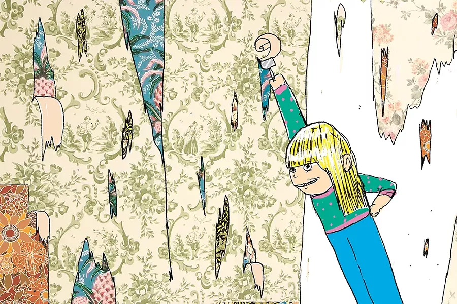 Picking wallpaper off walls feels like trying to access the depths of someone's soul, but instead of a someone, it's a house, and instead of a soul, you find another layer of wallpaper. - CALEB WALSH ILLUSTRATION