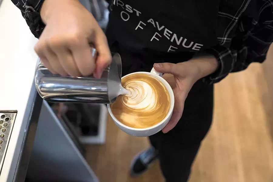 Roast House's First Avenue Coffee gets "green" recognition. - HECTOR AIZON PHOTO
