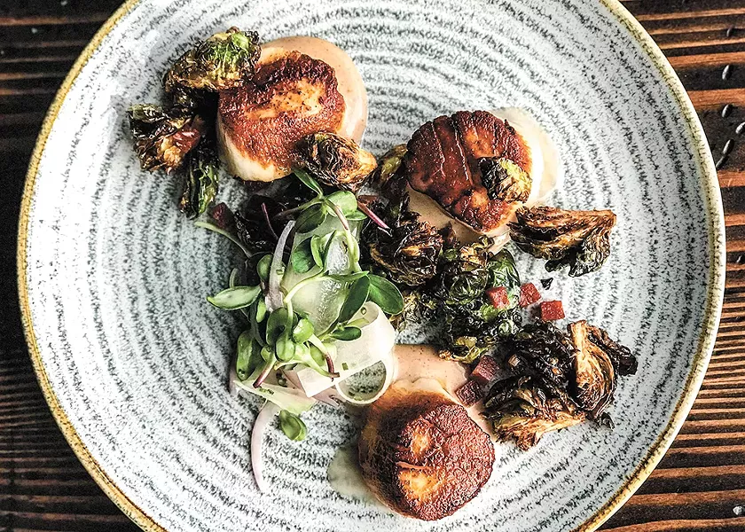 Diver scallops at Vine & Olive. - PHOTO COURTESY OF VINE & OLIVE