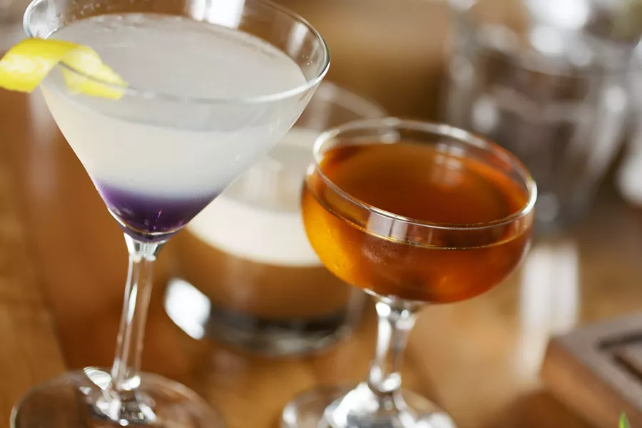 An Aviation and Corpse Reviver at Durkins Liquor Bar. - YOUNG KWAK