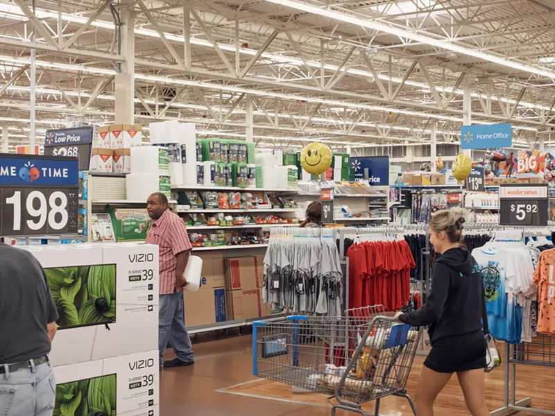 Patrons inside a Walmart in Las Vegas, Aug. 16, 2018. Median household income, an important measure of the nation’s economic health, rose in 2017 for the third straight year, the Census Bureau reported. - ROSS MANTLE/THE NEW YORK TIMES