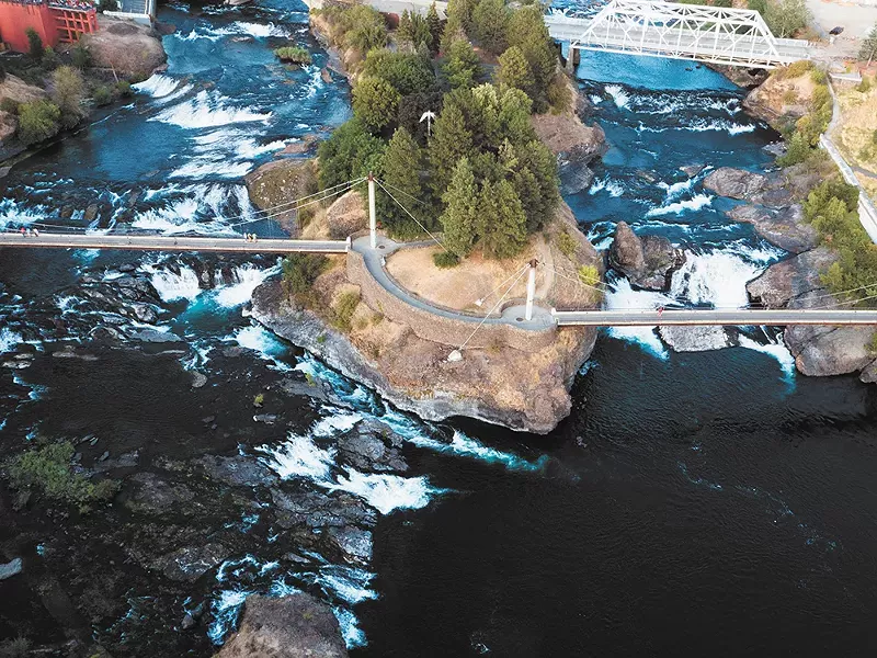 The city continues to deal with a legacy of PCB contamination in the Spokane River. - JAMES NISBET PHOTO