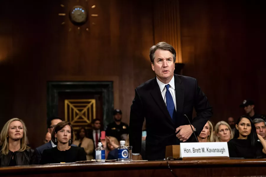 Judge Brett Kavanaugh arrives to testify before the Senate Judiciary Committee in Washington on Thursday, Sept. 27, 2018. Christine Blasey Ford testified earlier on Thursday about her accusation that Kavanaugh, President Trump’s Supreme Court nominee, sexually assaulted her. - ERIN SCHAFF/THE NEW YORK TIMES