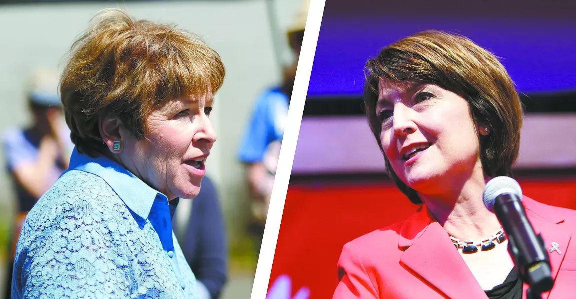 Lisa Brown (left) and Cathy McMorris Rodgers. - YOUNG KWAK