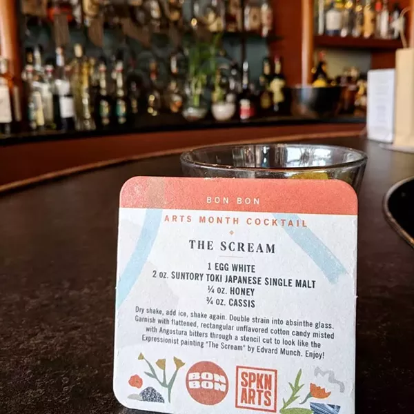 Order Bon Bon's special cocktail, The Scream, to benefit Spokane Arts Month. - SPOKANE ARTS