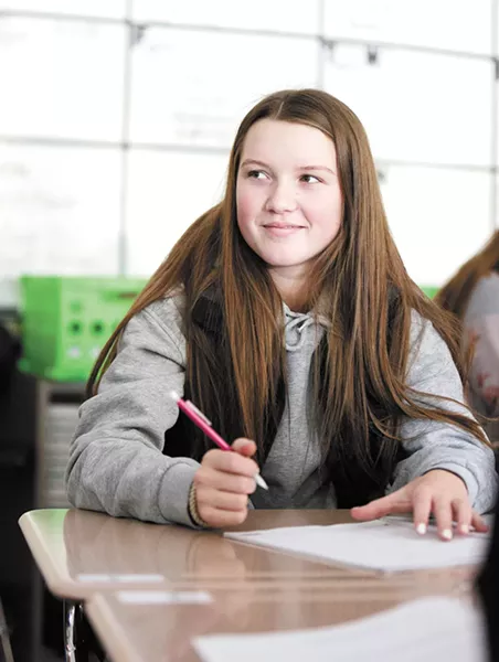 Natalie Heilman, a Shade Park freshman, thinks her pre-AP class will set her up for success. - YOUNG KWAK