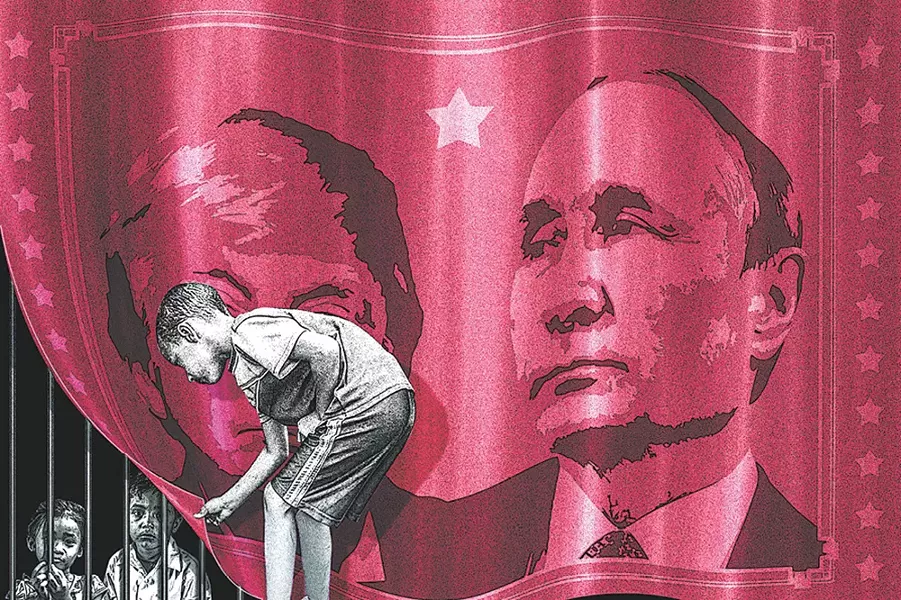 Understanding the influence of Russia is important, but Project Censored argues that coverage shouldn't come at the expense of other important stories. - ANSON STEVENS-BOLLEN ILLUSTRATION