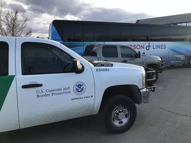 A U.S. Customs and Border Protection truck parks outside the Intermodal Center on March 18, 2018. - PHOTO COURTESY OF DAVID BROOKBANK