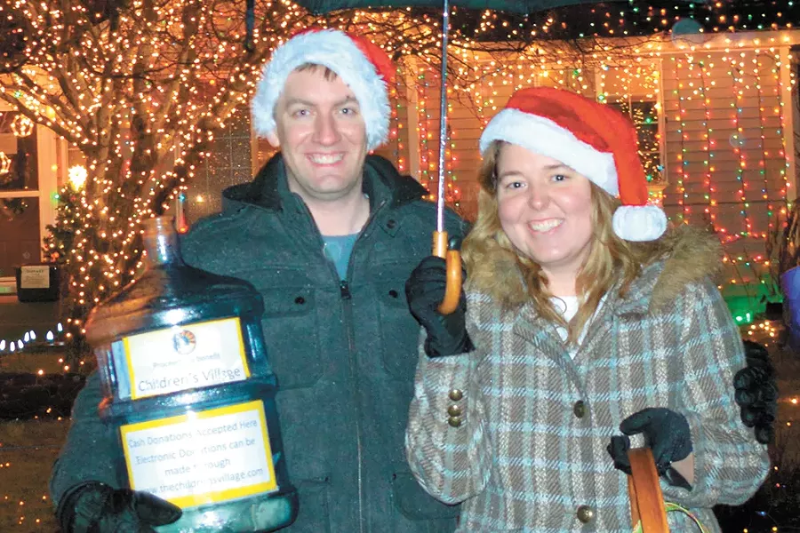 Jeremy and Kristy Morris at the 2014 Hayden Christmas Light Show, at their old neighborhood.