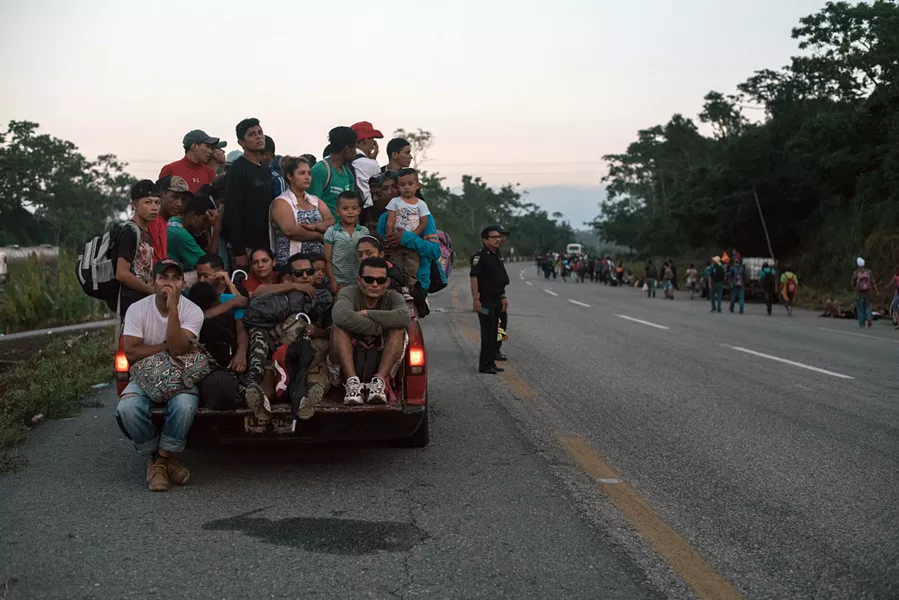 Migrants from Central America prepare to bed down for the night in the main square in Huixtla, in the southeastern state of Chiapas, Mexico, Oct. 22, 2018. The Trump administration enacted new immigration rules on Nov. 8 that give President Donald Trump vast new authority to deny asylum to virtually any migrant who crosses the border illegally, invoking national security powers meant to protect the U.S. against threats from abroad. - LUIS ANTONIO ROJAS/THE NEW YORK TIMES