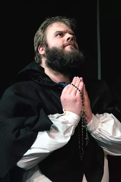 Steven Schneidmiller as de las Casas. - ERICK DOXEY PHOTO