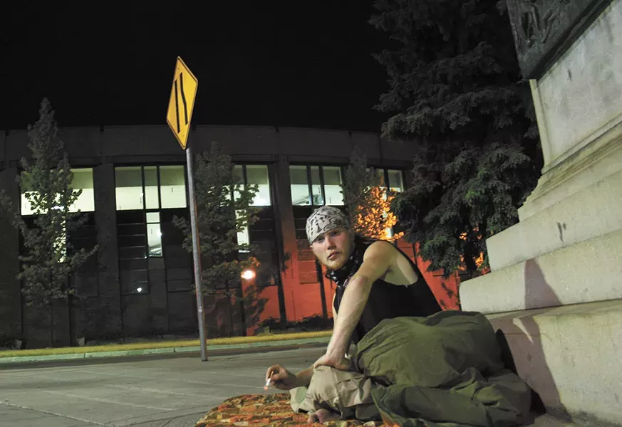 After having lived on the streets for three years, a man calling himself Texas Hound is considered chronically homeless. - SHANNON ROSS