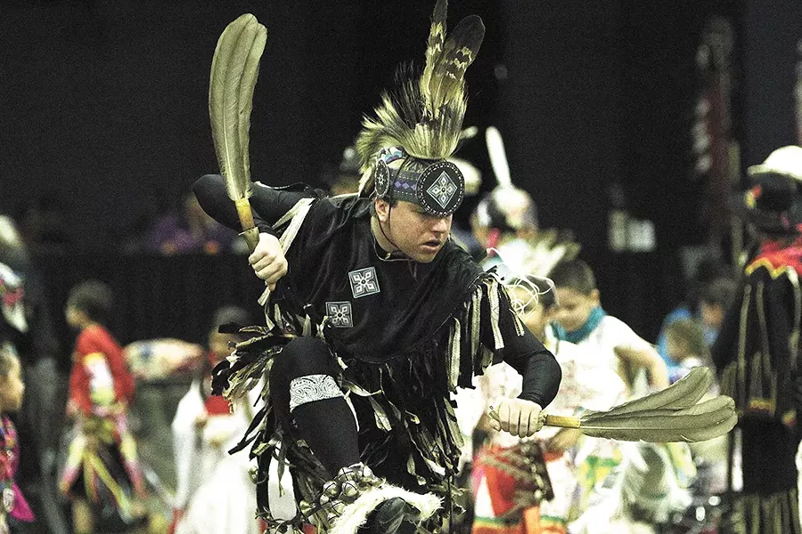Robert Wynecoop, of the Spokane Tribe, dancing at an event earlier this year. Similar dances will be held at the first-ever Cultural Experience at the Coeur d'Alene Casino Resort. - YOUNG KWAK