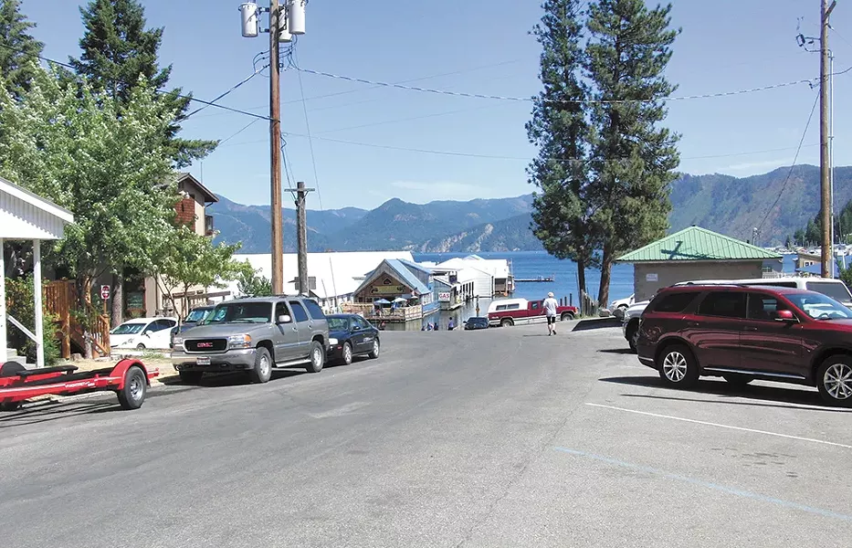 The entrance to Bayview's heart — Lake Pend Oreille — is this public boat launch. - LAEL HENTERLY
