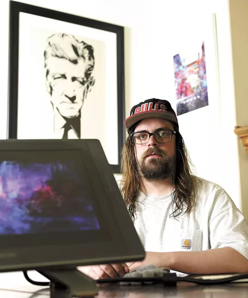 David Waters uses layer upon layer of imagery in his digital creations. - YOUNG KWAK