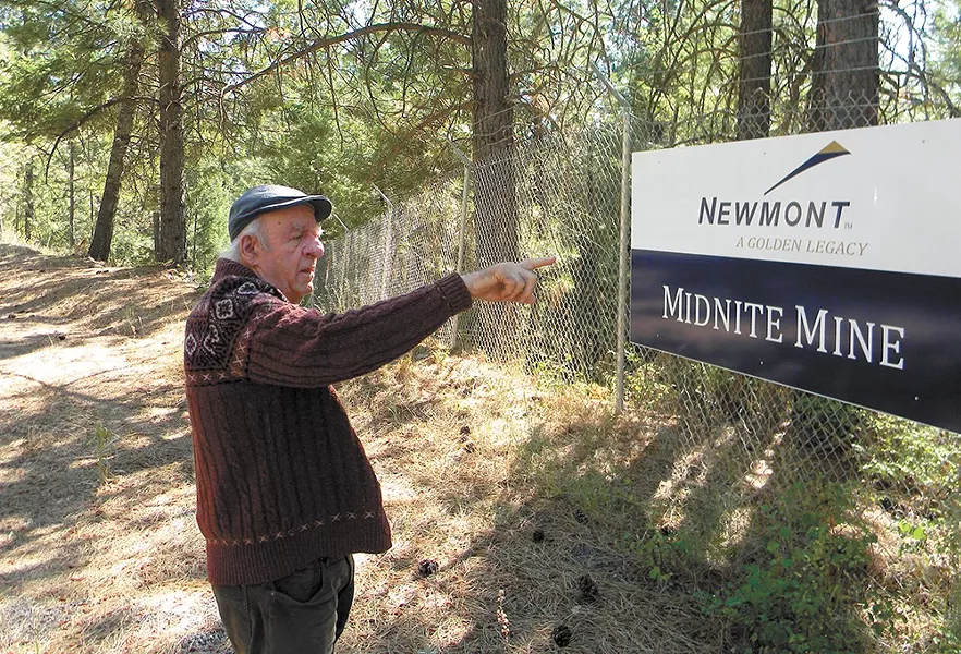 Randy Connolly, Superfund coordinator for the Spokane Tribe, outside of the Midnite Mine on the Spokane Reservation. - JAKE THOMAS