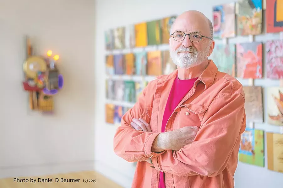 Larry Ellingson is known for using industrial materials in his artwork. - DAN BAUMER