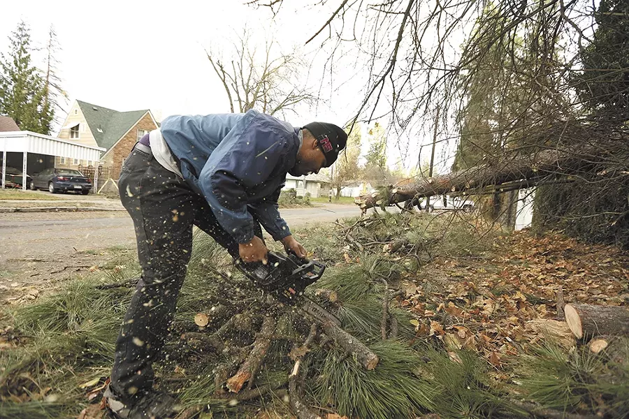 Cleanup was still going a week after the storm. - YOUNG KWAK