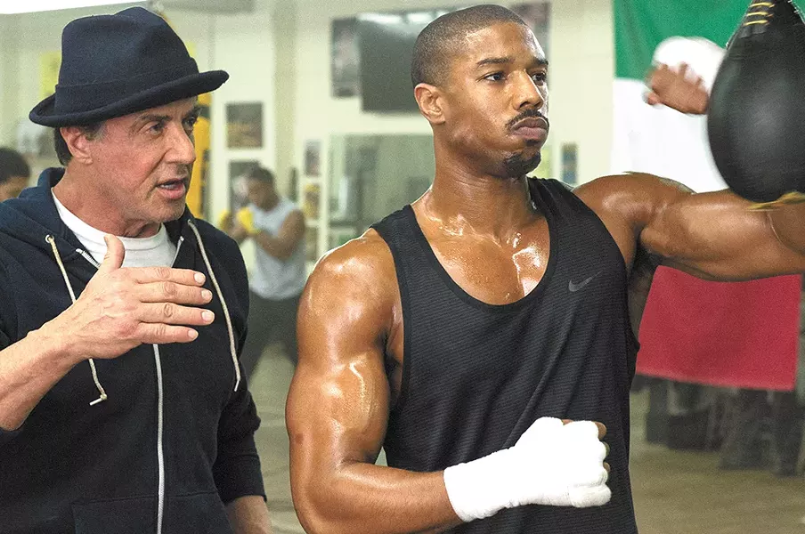 Stallone has just a supporting role in the latest installment of the Rocky franchise.