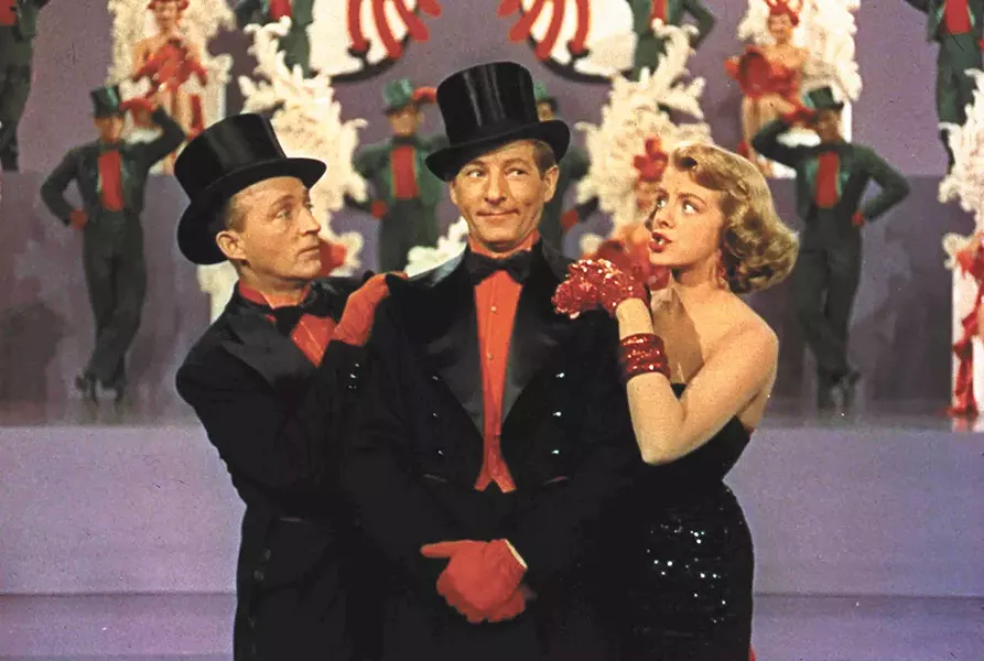 Bing Crosby (left), Danny Kaye and Rosemary Clooney in White Christmas.