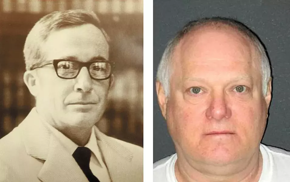 Judge James Lawless, left, and the man convicted of killing him, Ricky Young.