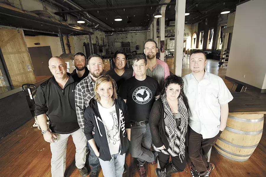 Some of the Chef's Week PNW chefs: (FRONT, LEFT TO RIGHT: Sante and Common Crumb's Lynette Pflueger, Chef's Week PNW co-founder and Sante's Jeremy Hansen, The Blackbird's Molly Patrick and Inland Northwest Culinary Academy's Joshua Martin. BACK, LEFT TO RIGHT: Spokane Club's Mark Miskiewicz, Sante's Tyler Shales, Clover's Travis Dickinson, Sante's Joseph Choi and Chef's Week PNW co-founder Aaron Crumbaugh. - YOUNG KWAK