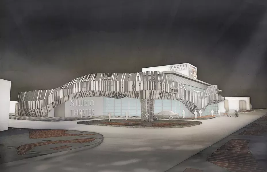 The proposed $12 million, 300-seat venue Modern Theater planned for midtown Coeur d’Alene.