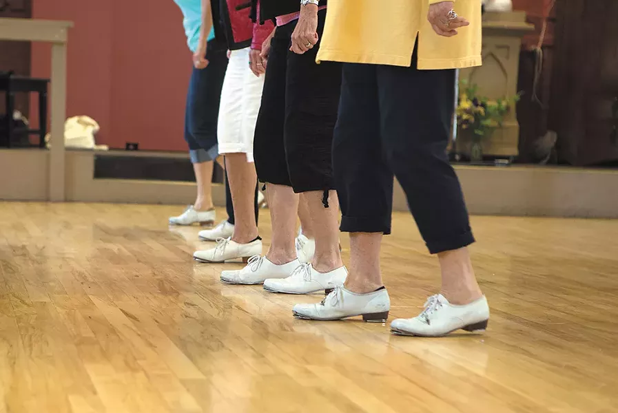 The Spring Chicks stay fit by tapping their toes at least four times a week. - TESS FARNSWORTH