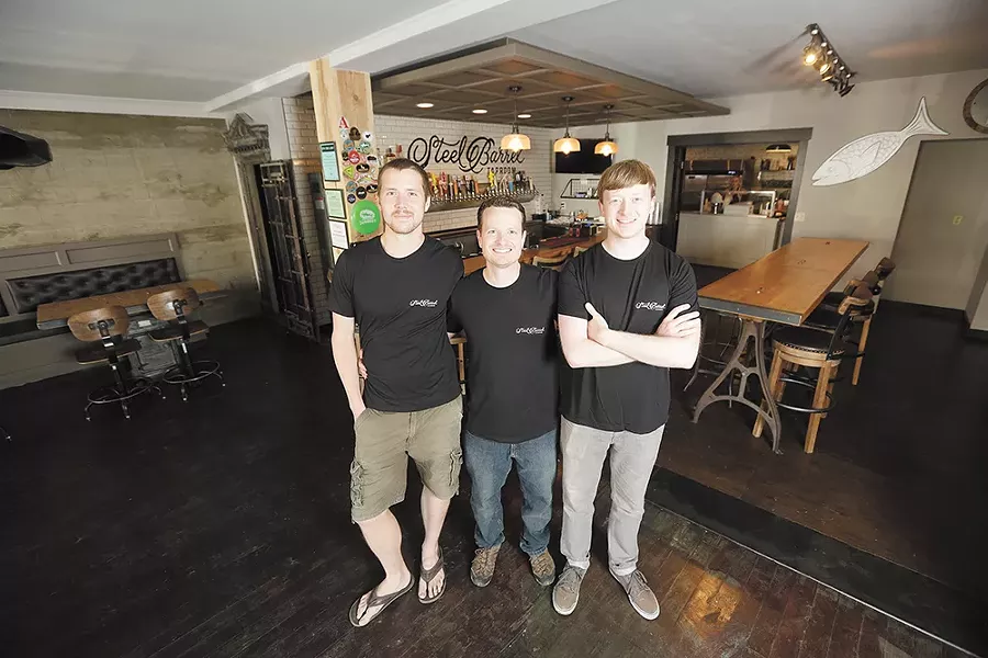 The Steel Barrel's Peter McArthur, Joe Potter and Cameron Johnson. - YOUNG KWAK